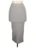 JLUXLABEL Solid Gray Casual Skirt Size L - photo 2