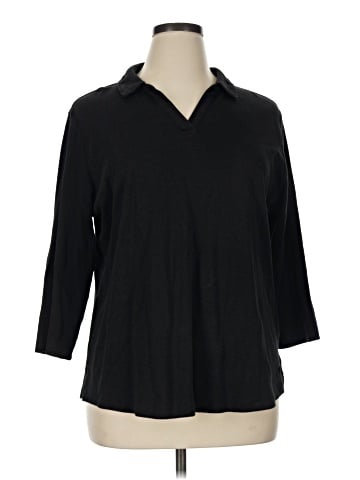 Isaac Mizrahi LIVE! Long Sleeve Polo (view 1)