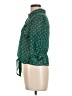 Mine 100% Polyester Polka Dots Green 3/4 Sleeve Blouse Size L - photo 5