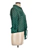 Mine 100% Polyester Polka Dots Green 3/4 Sleeve Blouse Size L - photo 4