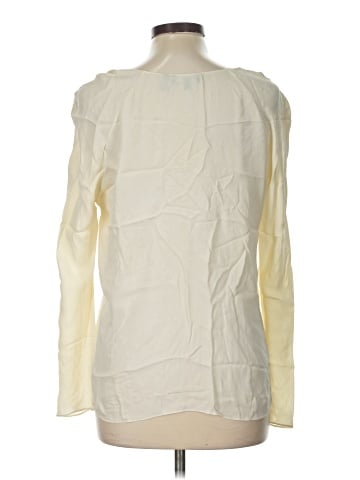 Theory Long Sleeve Silk Top (view 2)