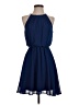 Dina Be 100% Polyester Solid Blue Cocktail Dress Size S - photo 1