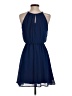 Dina Be 100% Polyester Solid Blue Cocktail Dress Size S - photo 2