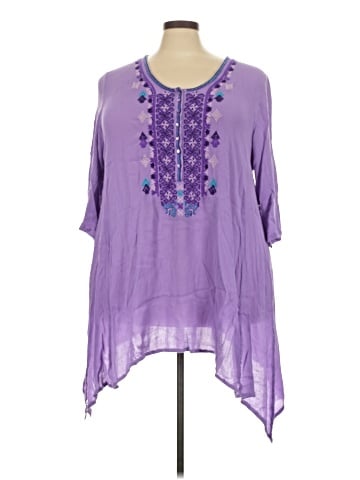 Roaman's 3/4 Sleeve Blouse (view 1)