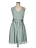 White by Vera Wang 100% Polyester Solid Gray Cocktail Dress Size 8 - photo 1