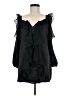 Hot In Hollywood 100% Polyester Black 3/4 Sleeve Blouse Size M - photo 1