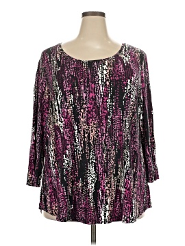 Jm Collection 3/4 Sleeve Blouse