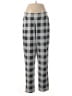 Lands' End Checkered-gingham Silver Casual Pants Size M - photo 1