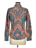 J.Crew 100% Cotton Paisley Blue Long Sleeve Blouse Size 6 - photo 2