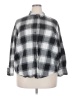 Old Navy 100% Cotton Plaid Black 3/4 Sleeve Button-Down Shirt Size 2X - photo 1