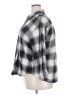 Old Navy 100% Cotton Plaid Black 3/4 Sleeve Button-Down Shirt Size 2X - photo 5