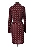 Ellen Tracy Print Multi Color Burgundy Casual Dress Size L - photo 2
