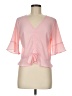 Topshop Solid Pink Short Sleeve Blouse Size 8 - photo 1