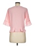 Topshop Solid Pink Short Sleeve Blouse Size 8 - photo 2