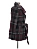 Ellen Reyes 100% Polyester Plaid Burgundy Coat Size L - photo 4
