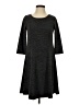 Everly Solid Gray Casual Dress Size S - photo 1