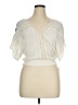 Self Esteem 100% Rayon Ivory Short Sleeve Blouse Size XL - photo 1