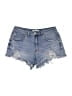 Almost Famous Hearts Blue Denim Shorts Size 9 - photo 1