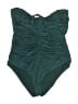 Jantzen Solid Green One Piece Swimsuit Size 10 - photo 1