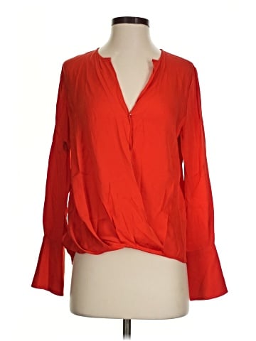Milly Long Sleeve Silk Top (view 1)