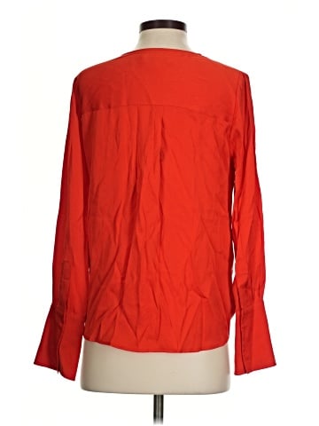 Milly Long Sleeve Silk Top (view 2)