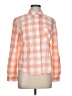 TU 100% Cotton Checkered-gingham Orange Long Sleeve Button-Down Shirt Size 12 - photo 1