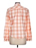 TU 100% Cotton Checkered-gingham Orange Long Sleeve Button-Down Shirt Size 12 - photo 2