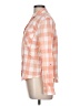 TU 100% Cotton Checkered-gingham Orange Long Sleeve Button-Down Shirt Size 12 - photo 5