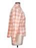 TU 100% Cotton Checkered-gingham Orange Long Sleeve Button-Down Shirt Size 12 - photo 4