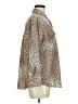 Chico's Animal Print Tan Long Sleeve Blouse Size Med Petite - photo 4