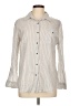 Attention Stripes Ivory Long Sleeve Button-Down Shirt Size L - photo 1