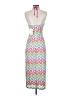 GB 100% Polyester Chevron-herringbone White Cocktail Dress Size XS - photo 2