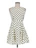 Freebird 100% Polyester Polka Dots Ivory Cocktail Dress Size M - photo 1