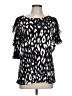 Bold Elements Black Short Sleeve Blouse Size L - photo 1