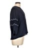 Adrienne Vittadini 100% Polyester Polka Dots Blue 3/4 Sleeve Blouse Size L - photo 4