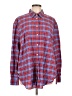Gap Plaid Red Long Sleeve Button-Down Shirt Size L (tall) - photo 1