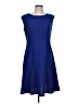 Evan Picone Solid Blue Casual Dress Size 12 - photo 1