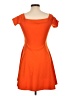 Zara Solid Orange Casual Dress Size L - photo 2