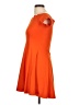 Zara Solid Orange Casual Dress Size L - photo 5