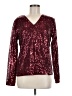 Unbranded Burgundy Long Sleeve Blouse Size M - photo 1