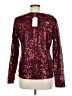 Unbranded Burgundy Long Sleeve Blouse Size M - photo 2
