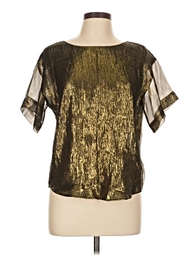 Electric Feathers Short Sleeve Blouse