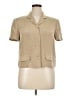 Talbots 100% Silk Solid Tan Silk Blazer Size 14 - photo 1