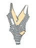 J.Crew Stripes Ivory One Piece Swimsuit Size 0 - photo 2