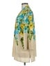 Susan Graver Floral Yellow 3/4 Sleeve Blouse Size M - photo 5