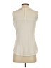 Ecru 100% Leather Ivory Sleeveless Blouse Size S - photo 2