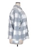 32 Degrees Checkered-gingham Silver Long Sleeve Blouse Size XXL - photo 4