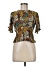 Pull&Bear Brown Short Sleeve Blouse Size M - photo 1