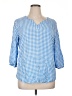 Croft & Barrow 100% Rayon Blue 3/4 Sleeve Blouse Size XL - photo 1
