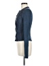 Illia 100% Leather Blue Leather Jacket Size 6 - photo 5
